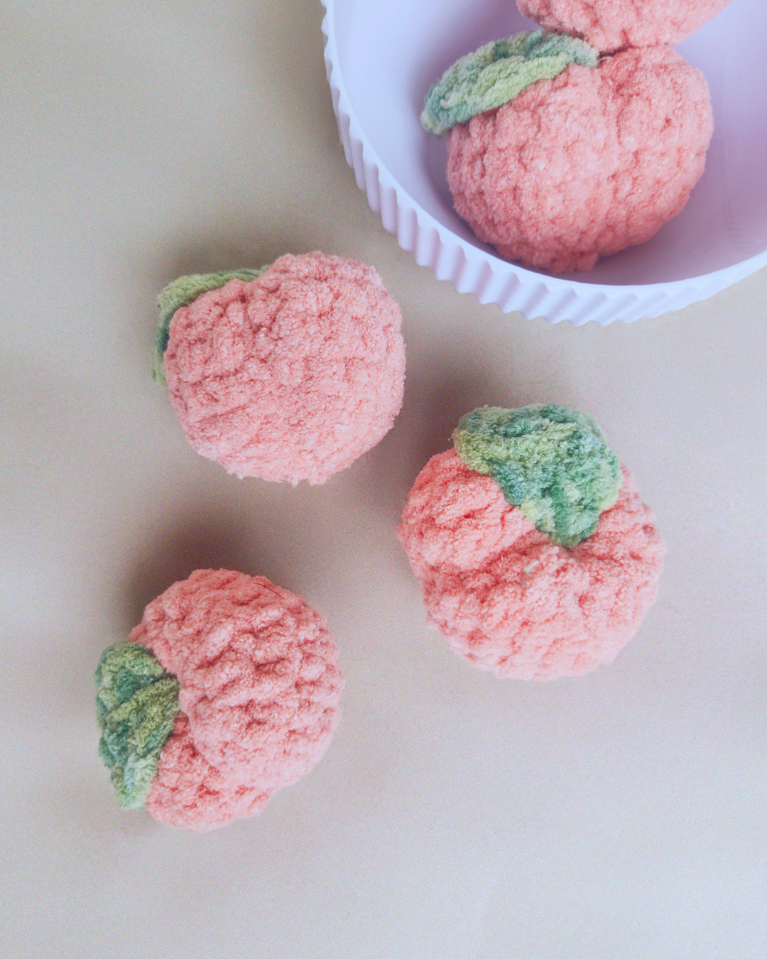 Peachy Plush Keychain