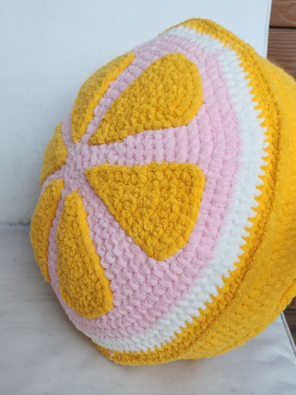 Pink Lemon Slice Pillow