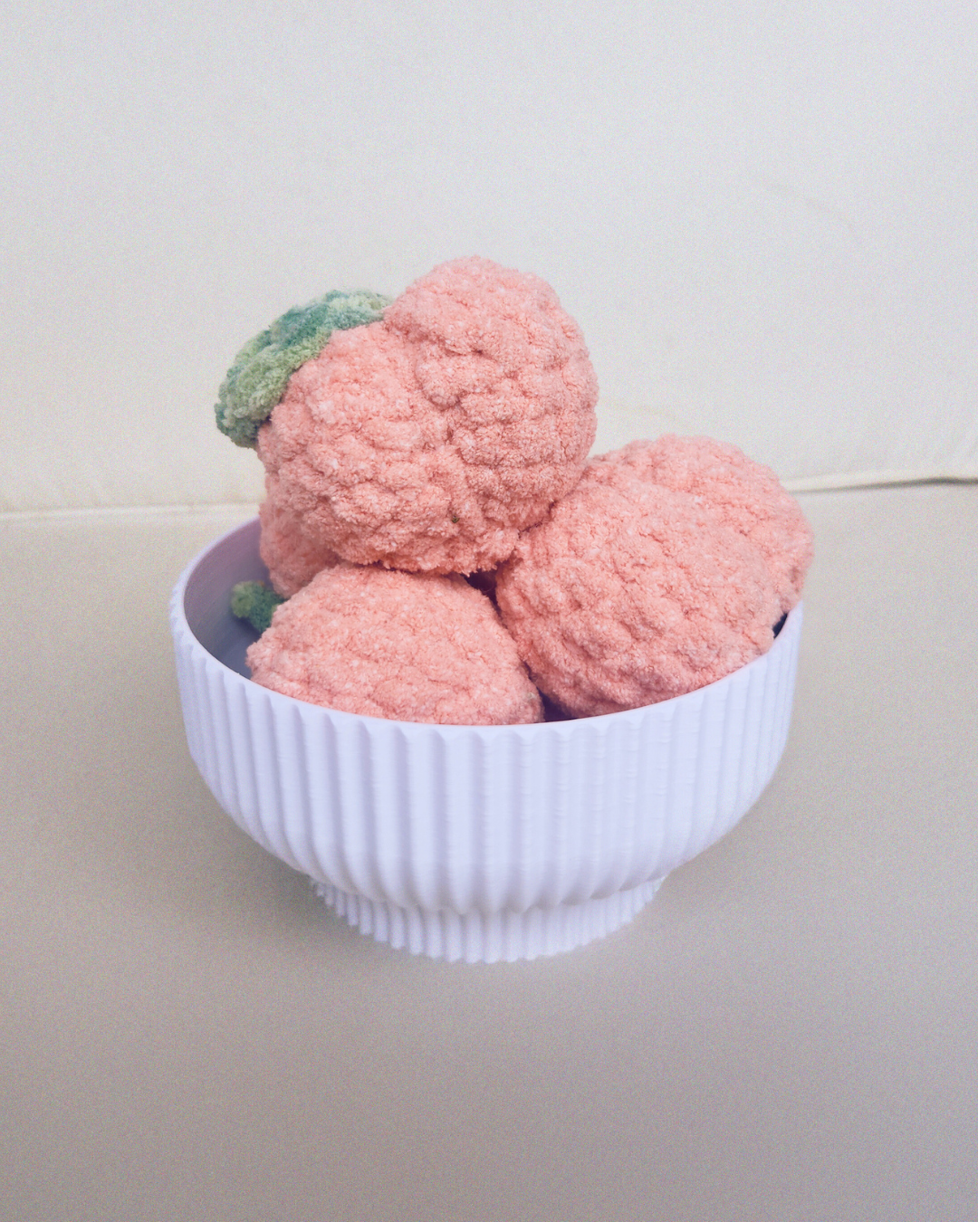 Peachy Plush Keychain