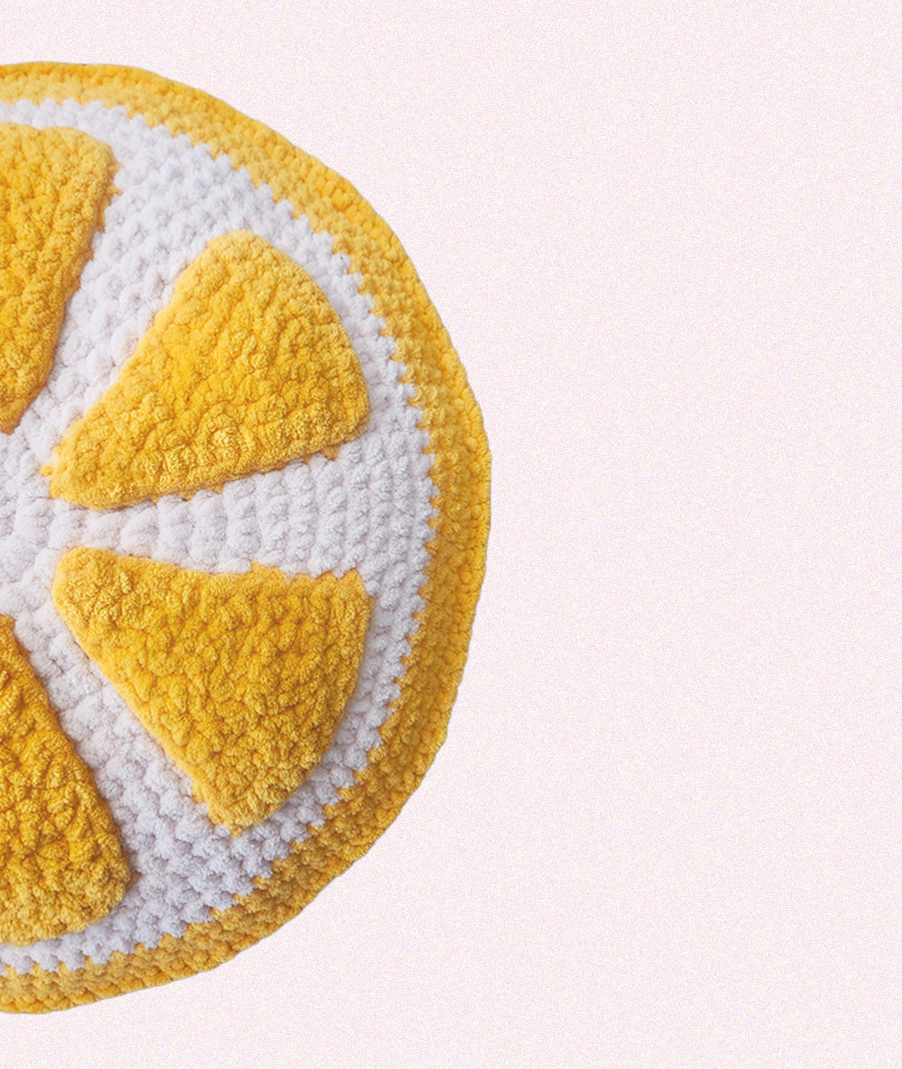 Pink Lemon Slice Pillow