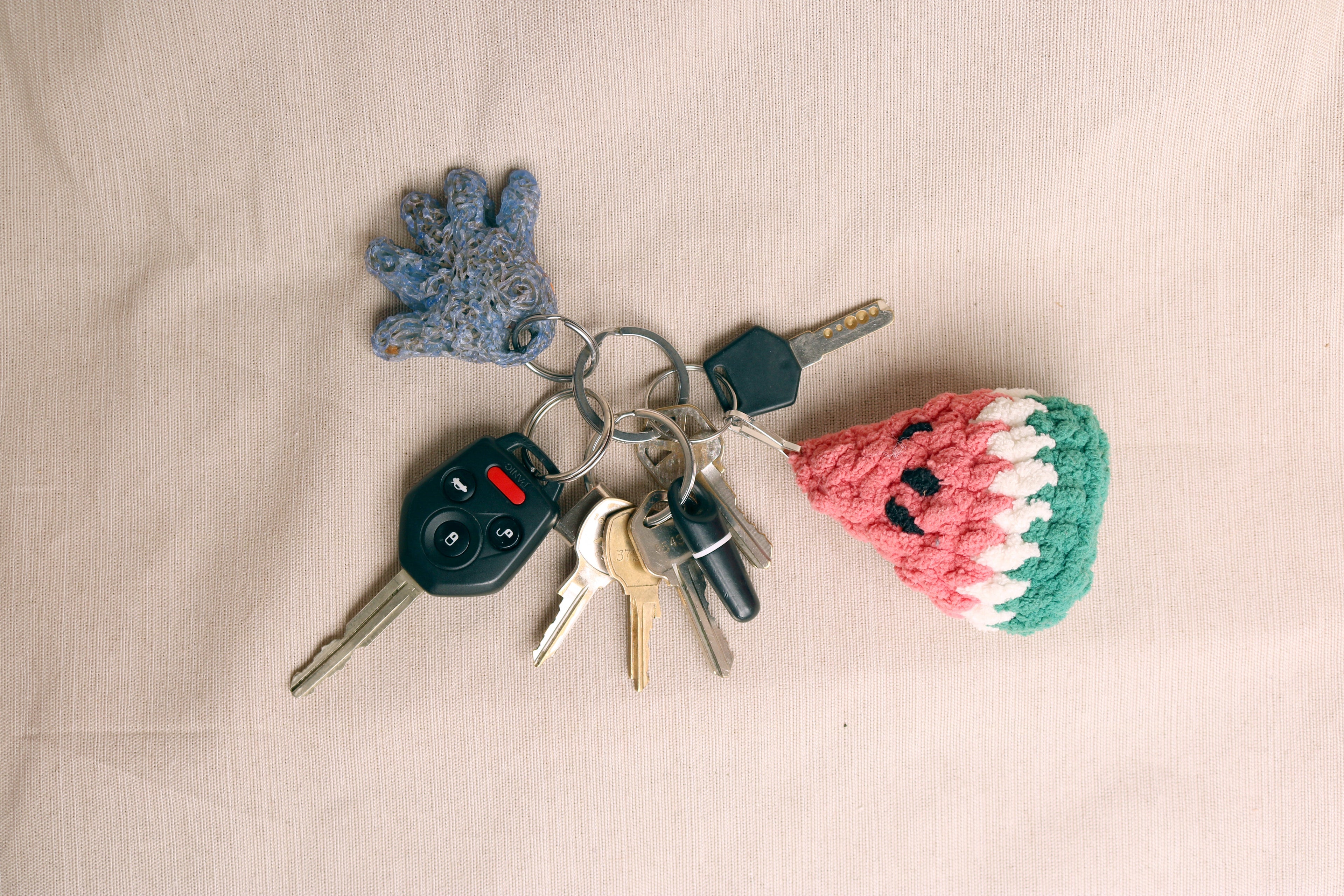 Watermelon Wedge Keychain