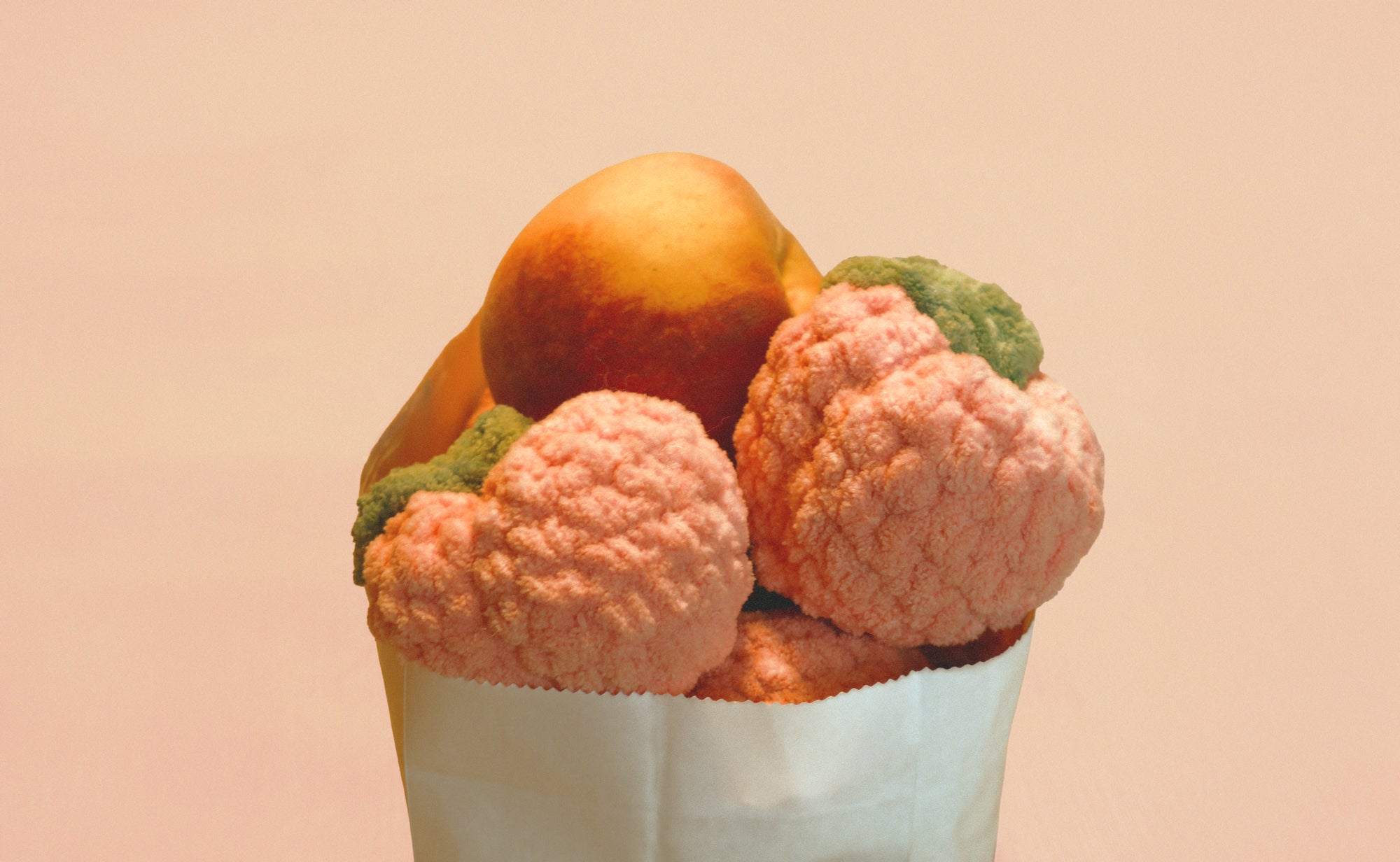 Peachy Plush Keychain