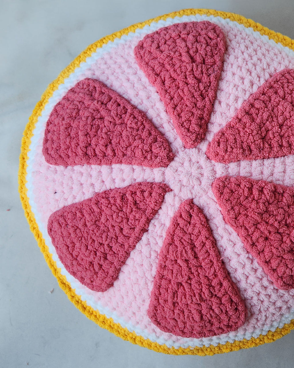 Grapefruit Slice Pillow