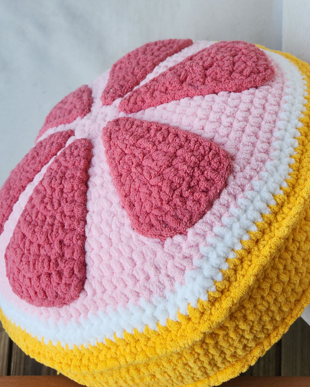 Grapefruit Slice Pillow