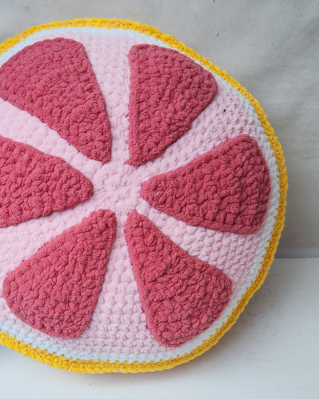 Grapefruit Slice Pillow