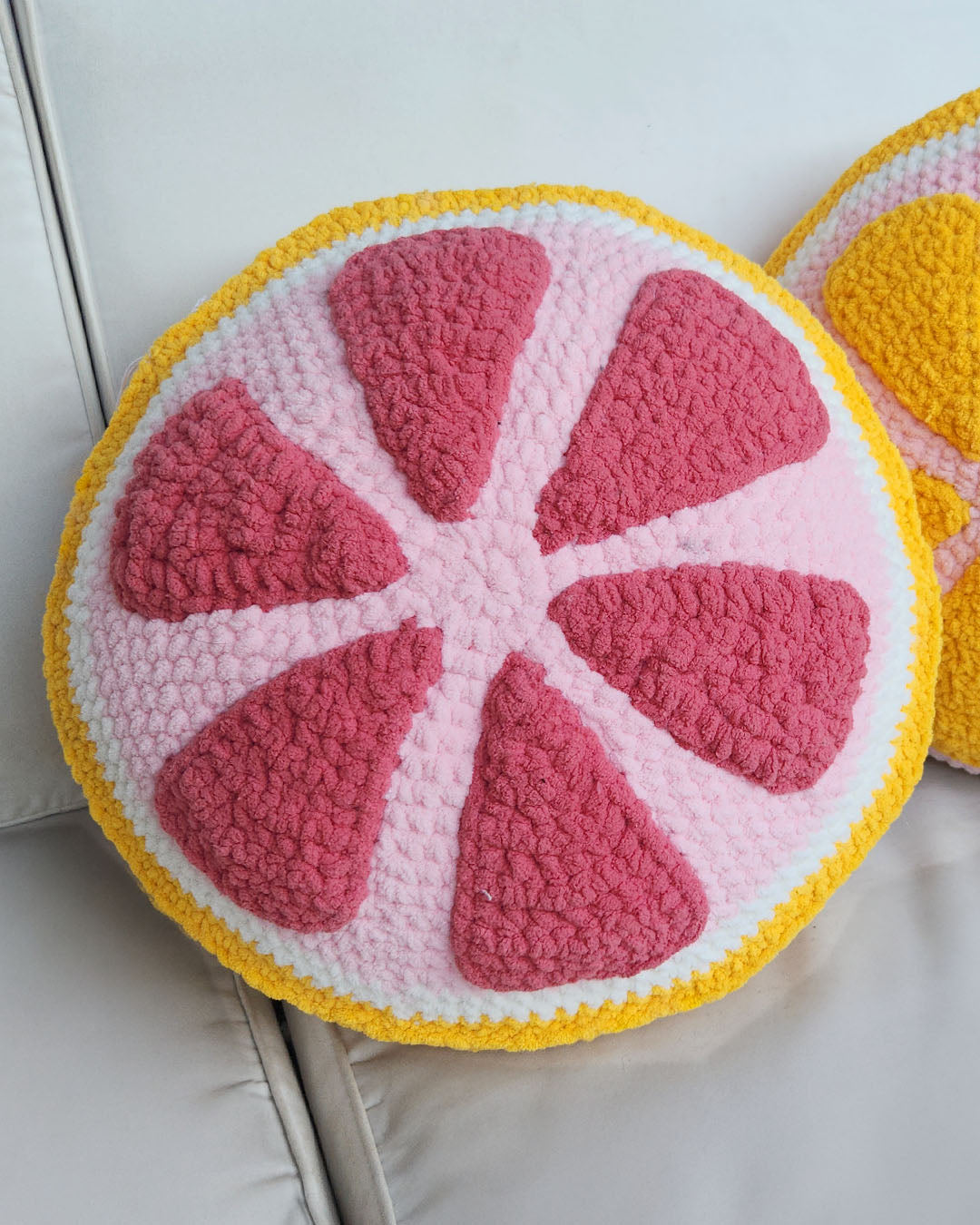 Grapefruit Slice Pillow